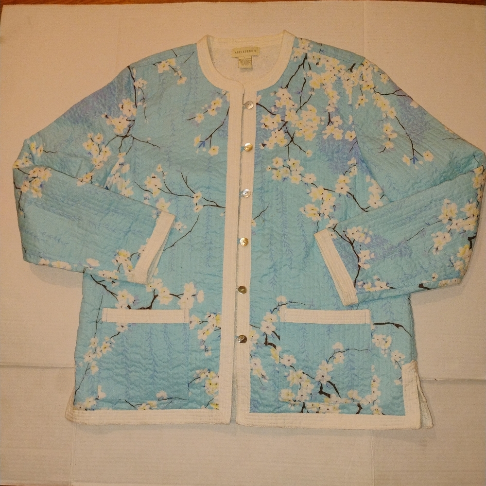 Appleseed's Spring Blossom Floral Jacket L